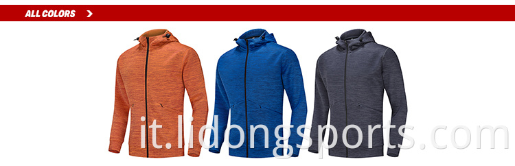 Polyester per chiusura veloce con zip con cappuccante con cappuccio con cappuccio unisex con cappuccio semplice con cappuccio